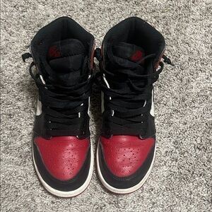 Nike Air Jordan retro 1 OG One Bred Toe Black Red White Shoes